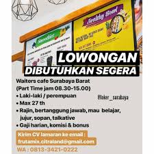 Inilah lowongan kerja paruh waktu terbaru di ponorogo 2021. Lowongan Kerja Cafe Di Surabaya Lokerkarta Com