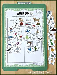 Teaching Long and Short Vowel Sounds Using Picture Sorting - Make ...
