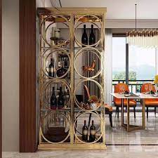 In addition, some of the bar furniture comes with expandable tops for more serving space while some have interesting features like a rotating lazy susan or fridge space. China Luxury Stainless Steel Wine Cabinet Dining Room Partition Screen China Wine Cabinet Stainless Steel Cabinet