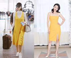 这件黄色裙子很女人，可是她穿起来却很汉子-搜狐!!!