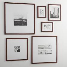 6 Piece Matte Brown Picture Frame Set Picture Gallery Wall Gallery Wall Layout Frames On Wall