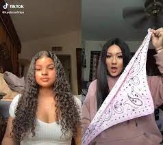 Kaelynwhite On Tik Tok Video Bandana Hairstyles For Long Hair Headband Hairstyles Hair Scarf Styles