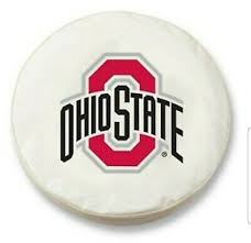 Details About Ohio State Buckeyes White Vinyl Spare Tire Cover By Hbs Size Y