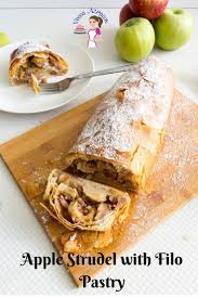 Lay a sheet of phyllo dough horizontally on a smooth, dry surface. Easy Apple Strudel Recipe With Filo Pastry Veena Azmanov