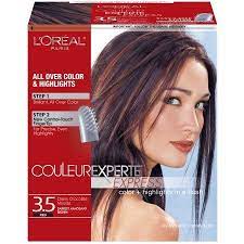 L Oreal Paris Couleur Experte Hair Color Hair Highlights Dark Mahogany Brown Chocolate Mousse 1 Kit Walmart Com Colored Highlights Hair Highlights Hair Color