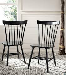 Chairs Safavieh American Homes Collection Parker Country Farmhouse Black Spindle Side Chair Set Of 2 Side Chairs Dining Chairs Wooden Dining Room Chairs