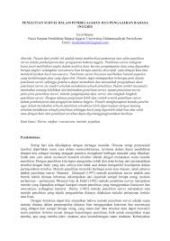 Pdf Penelitian Survei Dalam Pembelajaran Pengajaran Bahasa Inggris