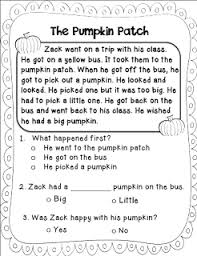 Pumpkin Freebies Sarah S Teaching Snippets Reading Comprehension Worksheets Kindergarten Reading Halloween Reading Comprehension