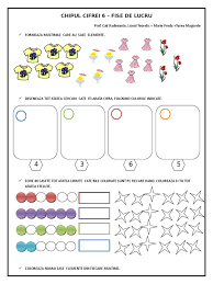 Coloeaza numerele 1, 2 și 3 pe fisa de colorat și descoperă secretul desenului. Fisa Lucru Mate Nr Cls1