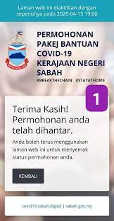 8.00 pagi | 03 mac 2020 auditorium utama, aras 4, blok a Sabah Ubah Permohonan Pekej Bantuan Covid 19 Kerajaan Facebook