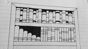 كيفية رسم مكتبة الكتب رقم 98 Youtube