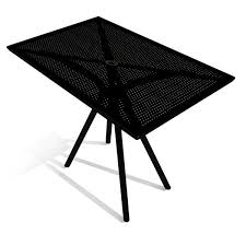 American Tables And Seating Ab3048 30 X 48 Black Rectangular Outdoor Table With Umbrella Hole Outdoor Tables Outdoor Dining Chair Cushions Outdoor Furniture Chairs