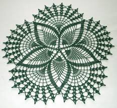 New Handmade Crocheted Fancy Fans Doily In Hunter Green 17 Inches Lace Doilies Doily Patterns Crochet Doilies
