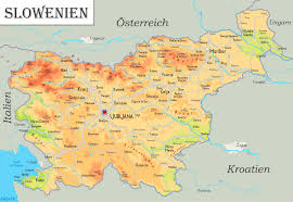 Physische Landkarte Von Slowenien