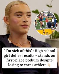 I finished second, but I stood for what I believe in." — A California teen  sparks national debate after stepping onto the top podium spot in silent  protest 🏃‍♀️🔥 (Full story in