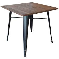 Find the quality dining tables & chairs at west elm®. Amerihome Loft Style 31 In X 31 In Black Metal Dining Table With Dark Elm Wood Tabletop 801101 The Home Depot