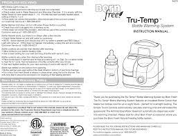 User Manual Born Free Tru Temp 4 Pages