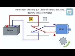 Polwechsel Schaltung Im Gleichstromkreis Drehrichtung Andern Umkehren Beim Gleichstrom Motor Youtube Rom Motor Wippschalter