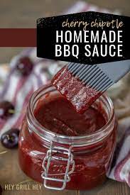 Combine all ingredients in a saucepan under medium heat. Cherry Chipotle Bbq Sauce Hey Grill Hey