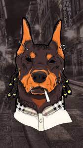 Perro Gangster Dog Wallpaper Doberman Iphone Wallpaper