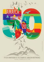 Fiftieth Anniversary Jamaica Les Caraibes The Caribbean Poster Design Graphic Poster Book Design Layout