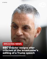 The head of the BBC and the British broadcaster's top news executive both  resigned Sunday after criticism of the way the organization edited a speech  by U.S. President Donald Trump. https://bit.ly/4qVQK0K