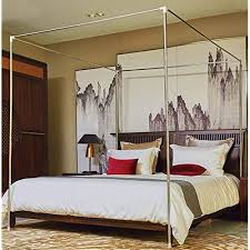 Shade bars are straightforward and reasonable fittings, for example, a diy canopy bed frame. Buy Mengersi Canopy Bed Frame Post Queen Size Stainless Steel Canopy Frame Four Corner Bed Mosquito Net Frame Bracket Fit For Metal Bed Wood Bed Online In Indonesia B07xc4b2r9