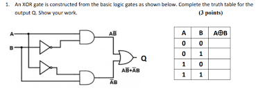 Use our logic gates diagram tool to create the diagrams as follow: Solved An Xor Gate Is Constructed From The Basic Logic Ga Chegg Com