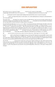 The second strand is created utilizing free ﬂoating nucleotides in the cell. Dna Replication Worksheet