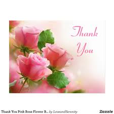 Thank You Pink Rose Flower Blank Floral Post Card Zazzle Com In 2021 Thank You Flowers Good Morning Images Flowers Thank You Images