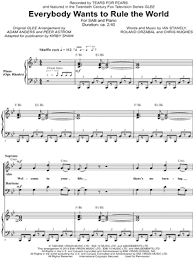 Everybody Wants To Rule The World From Glee Arr Peer Astrom Adam Anders Kirby Shaw Sab Choir Piano Choral Sheet Music In Bb Major Download Print Sheet Music