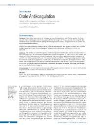 Antikoagulantien pass pdf / praktische probleme der. Orale Antikoagulation