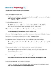 Image result for Cardiovascular Worksheets