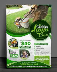 Landscaping and lawn mowing flyer by psdpixel on @creativemarket #lawn #garden #gardening #cleaning #gardeningflyer. Serious Modern Landscaping Flyer Design For Mr Gaddys Lawn Care By Sai Designs Design 16017710