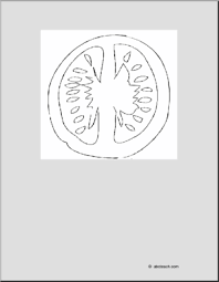 This page is all about the css color tomato. Coloring Page Tomato Slice Abcteach