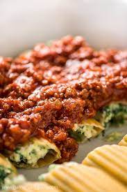 Rossella and nonna romana are making manicotti with spinach and ricotta. Easy Beef Spinach And Cheese Manicotti Garnish Glaze