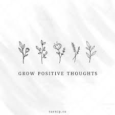 Grow Positive Thoughts Sublimation Clipart Design Black And Etsy In 2021 Clipart Design Positive Thoughts Clip Art