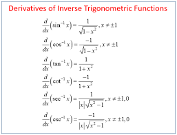 calculus inverse trig derivatives solutions examples