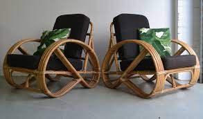 Retro Vintage Manila Cane Bamboo Armchairs X 2 Pretzel Chair Boho Beachouse In Hom Vintage Rattan Furniture Cane Outdoor Furniture Rattan Garden Furniture