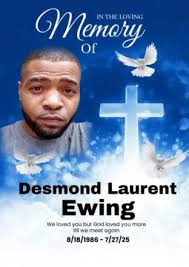 Obituary information for Desmond Laurent Ewing