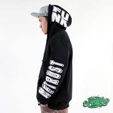Sold and shipped by eforcity. Zip Up Hoodie Black With White Writing On Hood And Sleeves