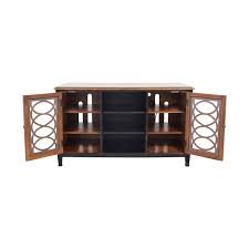 Wood mid century media stand with drawers. 81 Off Hooker Furniture Hooker Furniture Two Tone Media Console Storage