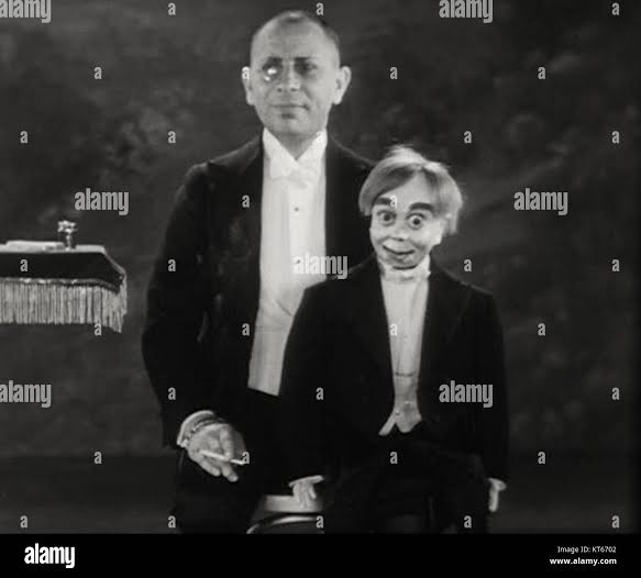 The Great Gabbo is a silent film from 1929 featuring a ventriloquist's  struggle with his own identity and a haunting relationship with his dummy.  The film is notable for its exploration of