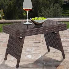 Free shipping for many products! Costway Beistelltisch Rattantisch Bistrotisch Kaffeetisch Fur Garten Wohnzimmmer Balkon 60x40x39 Cm Online Kaufen Otto