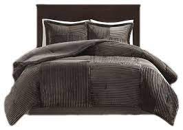 Down comforter, fiberfill comforter, nylon fill comforter In Stock Parker Corduroy Plush Comforter Mini Set Grey Twin Contemporary Comforters And Comforter Sets By Bunnyberry Houzz