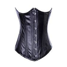 muka womens boned plus size overbust underbust corset bustier waist cincher black 54 s