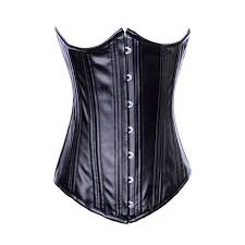 Muka Womens Boned Plus Size Overbust Underbust Corset Bustier Waist Cincher Black 54 S