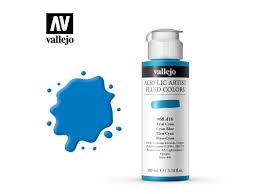 Cyan is a tint of blue that is found in the spectrum of green and blue. Farbe Vallejo Acrylic Fluid Color 68416 Cyan Blue 100ml Airbrush Fengda