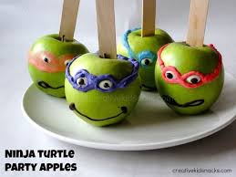 Healthy And Fun Teenage Mutant Ninja Turtles Apples Ninja Turtle Party Mutant Ninja Turtles Party Fun Kids Food