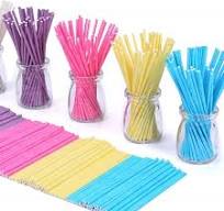 Sale Wholesale 15cm Colorful Solid Paper Stick For Lollipop ...